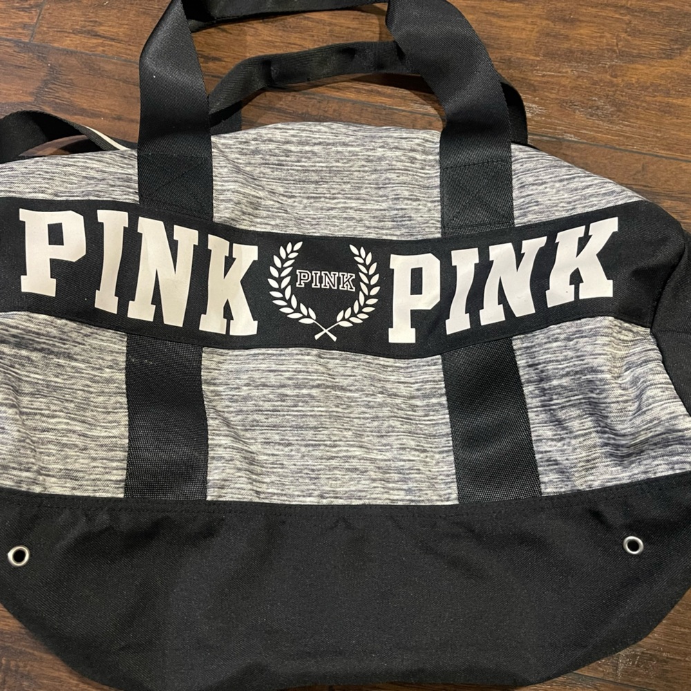 PINK Victoria's Secret Black and Gray Tote Bag